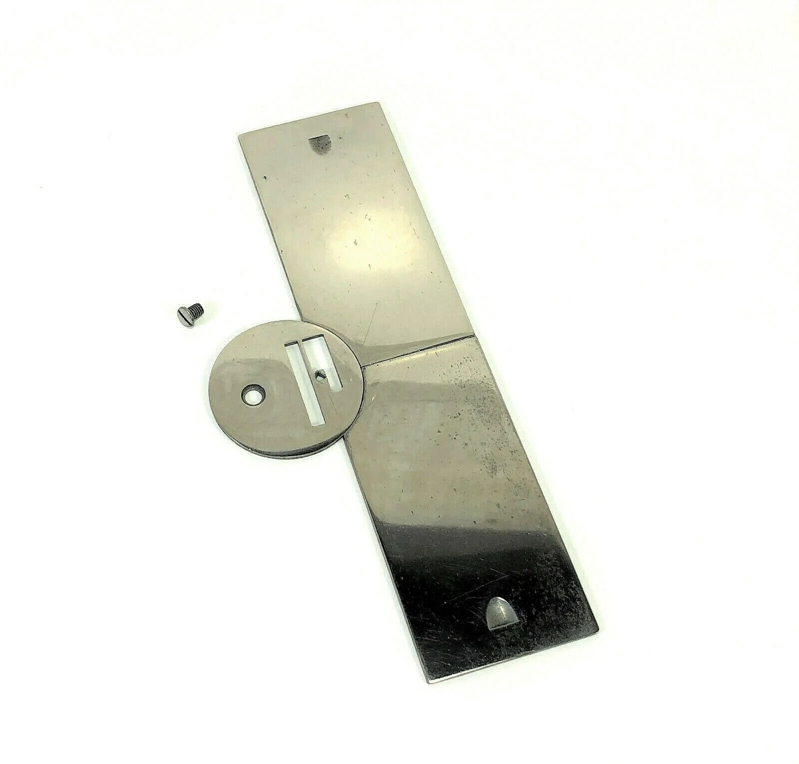 Early Singer 28 128 Front Rear Slide Throat Plate Set in Nickel Simanco 8369 8368 8323