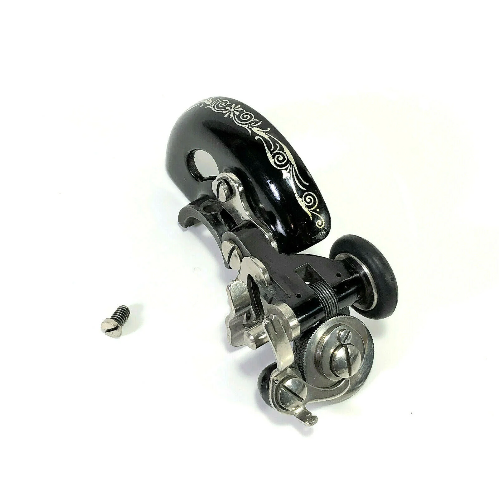 Early Singer 99 Sewing Machine Bobbin Winder Assembly with Belt Guard 99-1 99-2