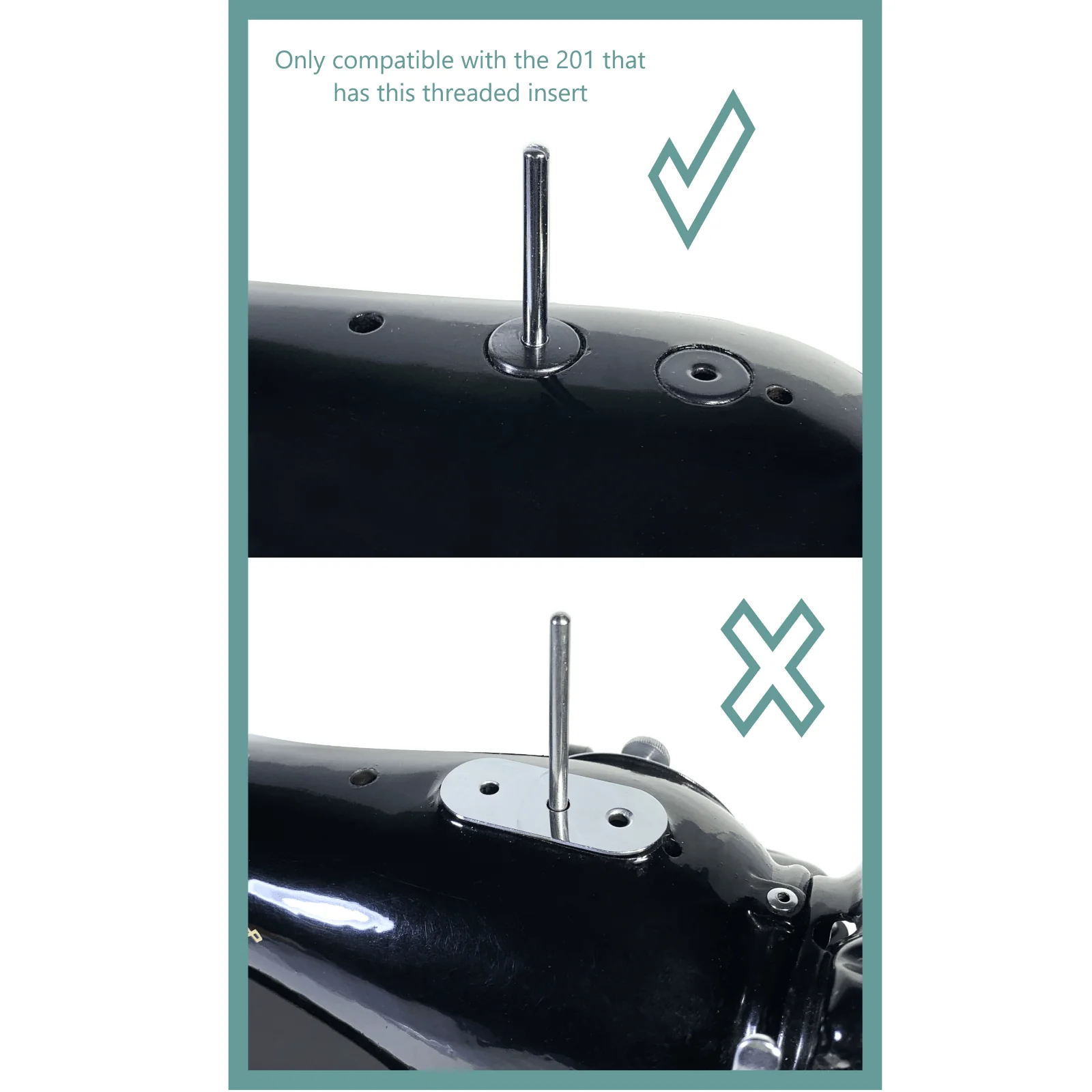 New Threaded Spool Pin for Singer Sewing Machine Model 101 201 - Image 2
