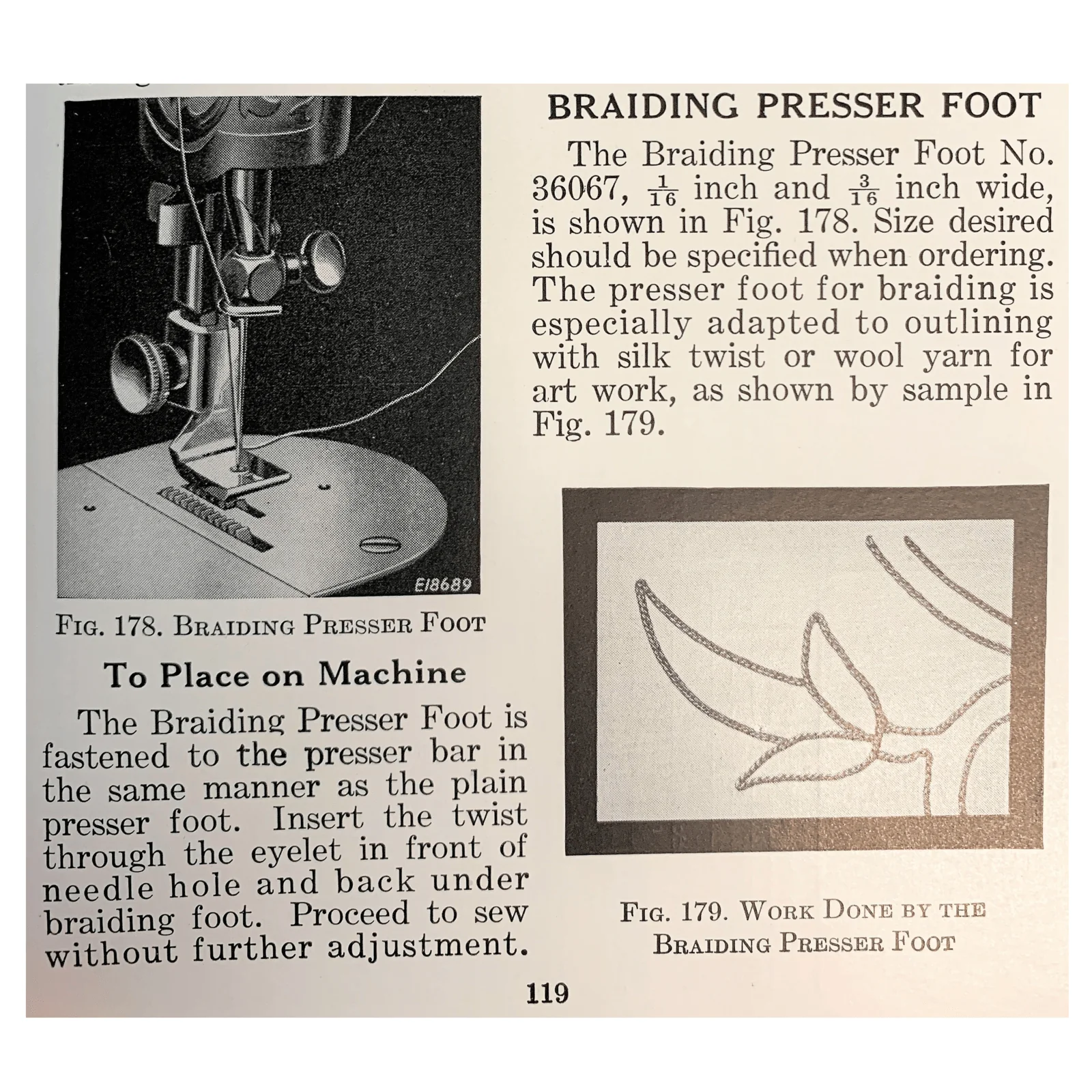 Rare Singer Sewing Machine Low Shank 3/16" Braider Braiding Foot Simanco 36067 - Image 3