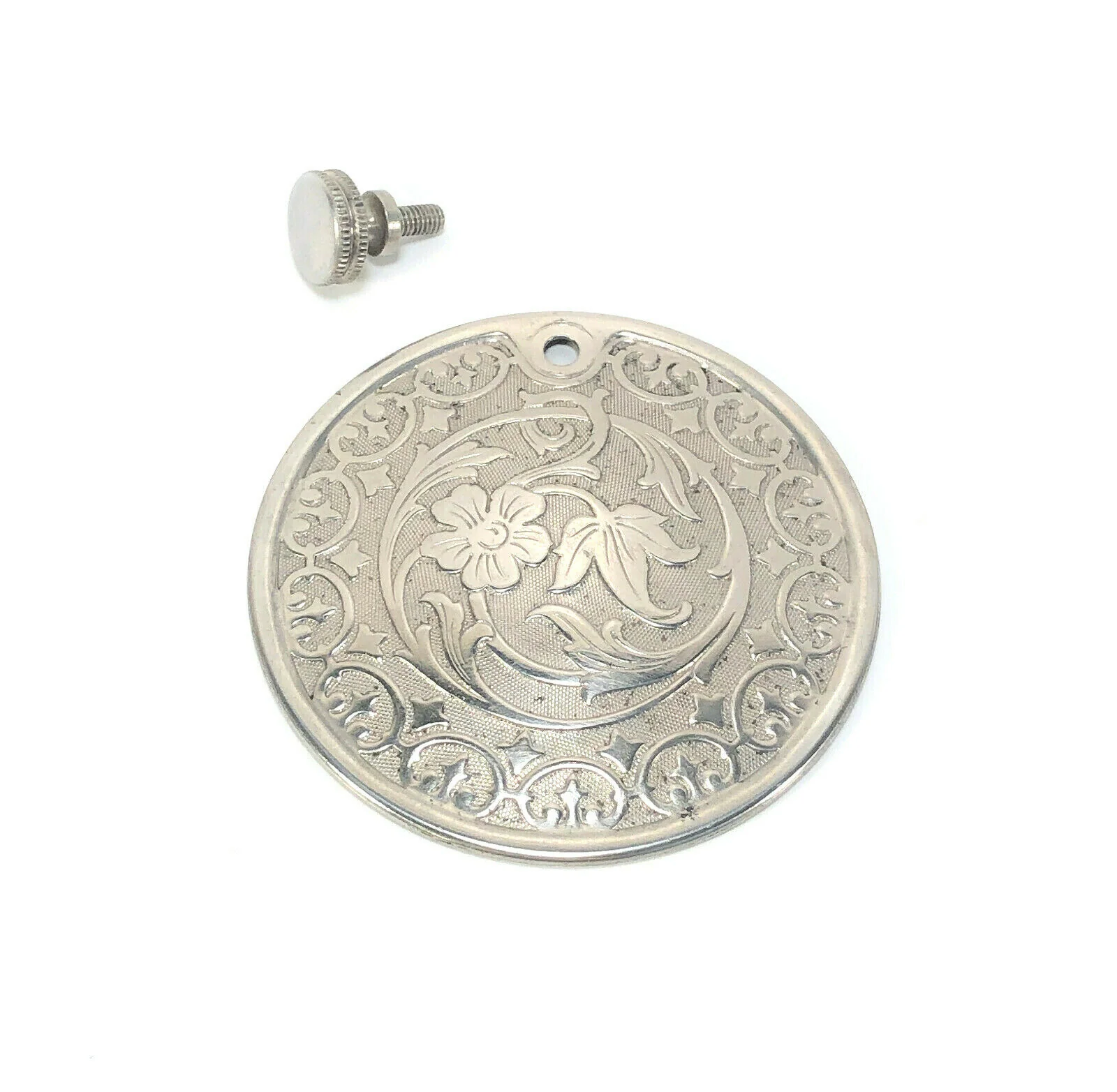 Singer 115 127 Sewing Machine Floral Scroll Back Rear Cover Plate Simanco 55513