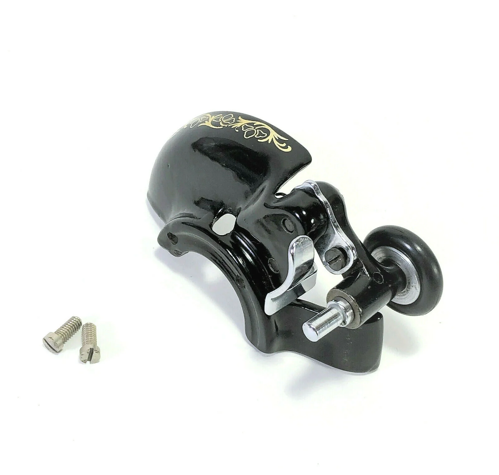 Singer 15-90 Sewing Machine Bobbin Winder Belt Guard Assembly Trefoil Decal Simanco 125324