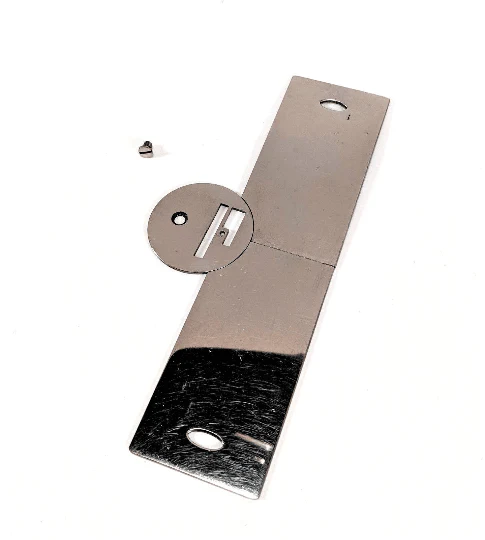Singer 28 128 Sewing Machine Front Rear Slide Throat Plate Set in Nickel Simanco 54513 54512 8323