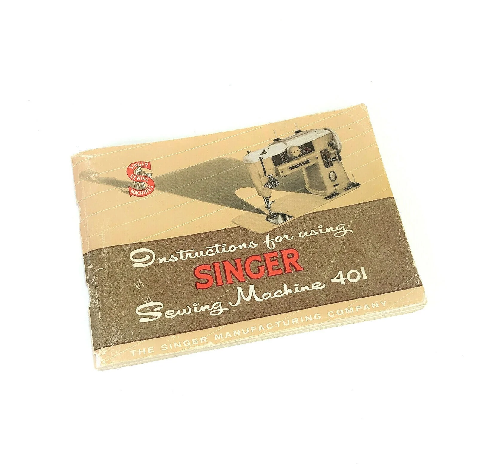 Singer 401 Slant-O-Matic Sewing Machine Instruction Manual Vintage Original 1957