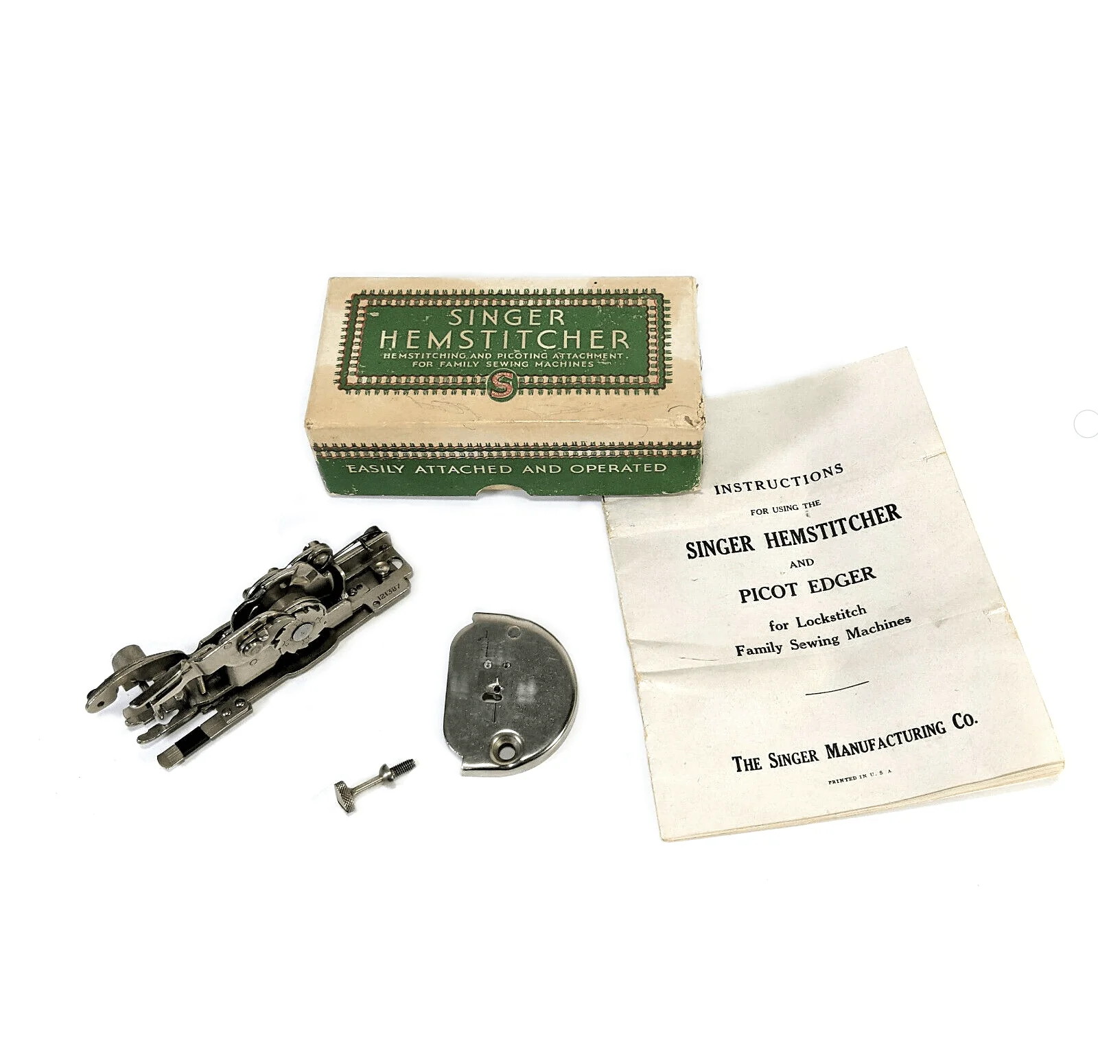 Singer 66 99 Sewing Machine Hemstitcher Picoting Attachment Simanco 121387 121389