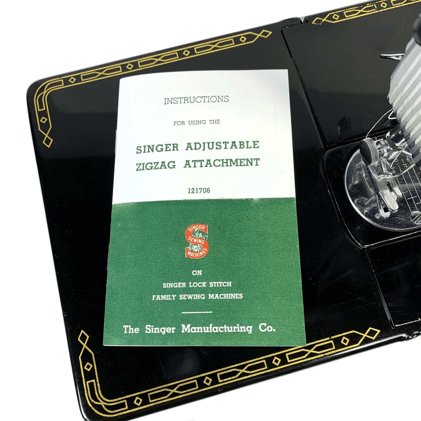 Singer Sewing Machine Adjustable Zigzag Attachment 121706 Instruction Manual New Reproduction