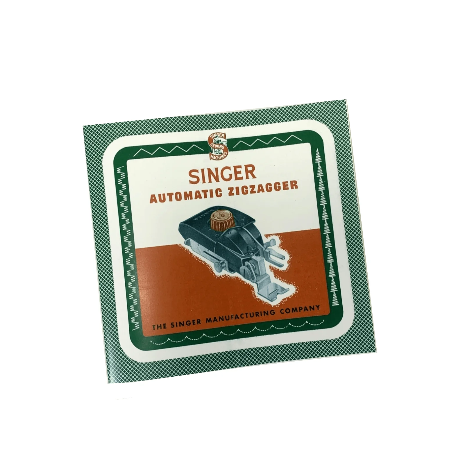 Singer Sewing Machine Automatic Zigzagger 160985 160986 Instruction Manual New Repro
