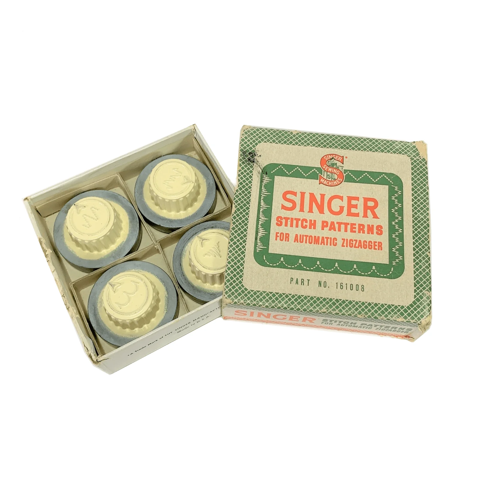 Singer Sewing Machine Automatic Zigzagger Stitch Pattern Cam Set No 2 White 161008
