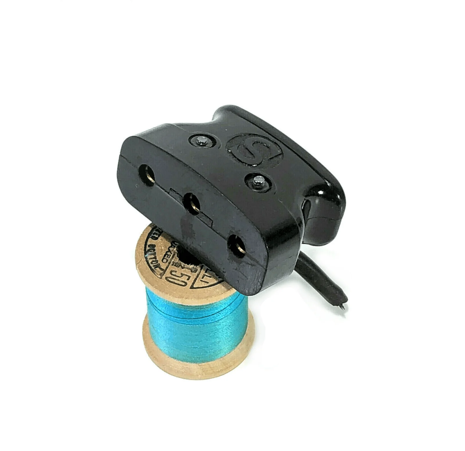 Singer Sewing Machine Bakelite Single Lead 3 Prong Pin Power Cord Plug Simanco - Image 2