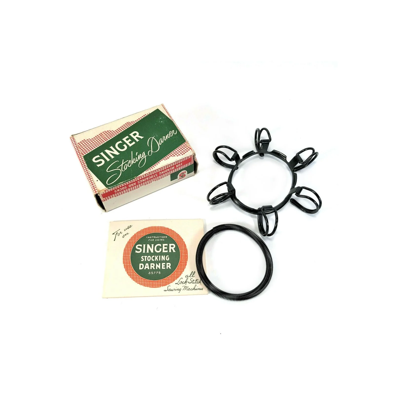Singer Sewing Machine Blackside Stocking Sock Darner Hoop Simanco 35776 B