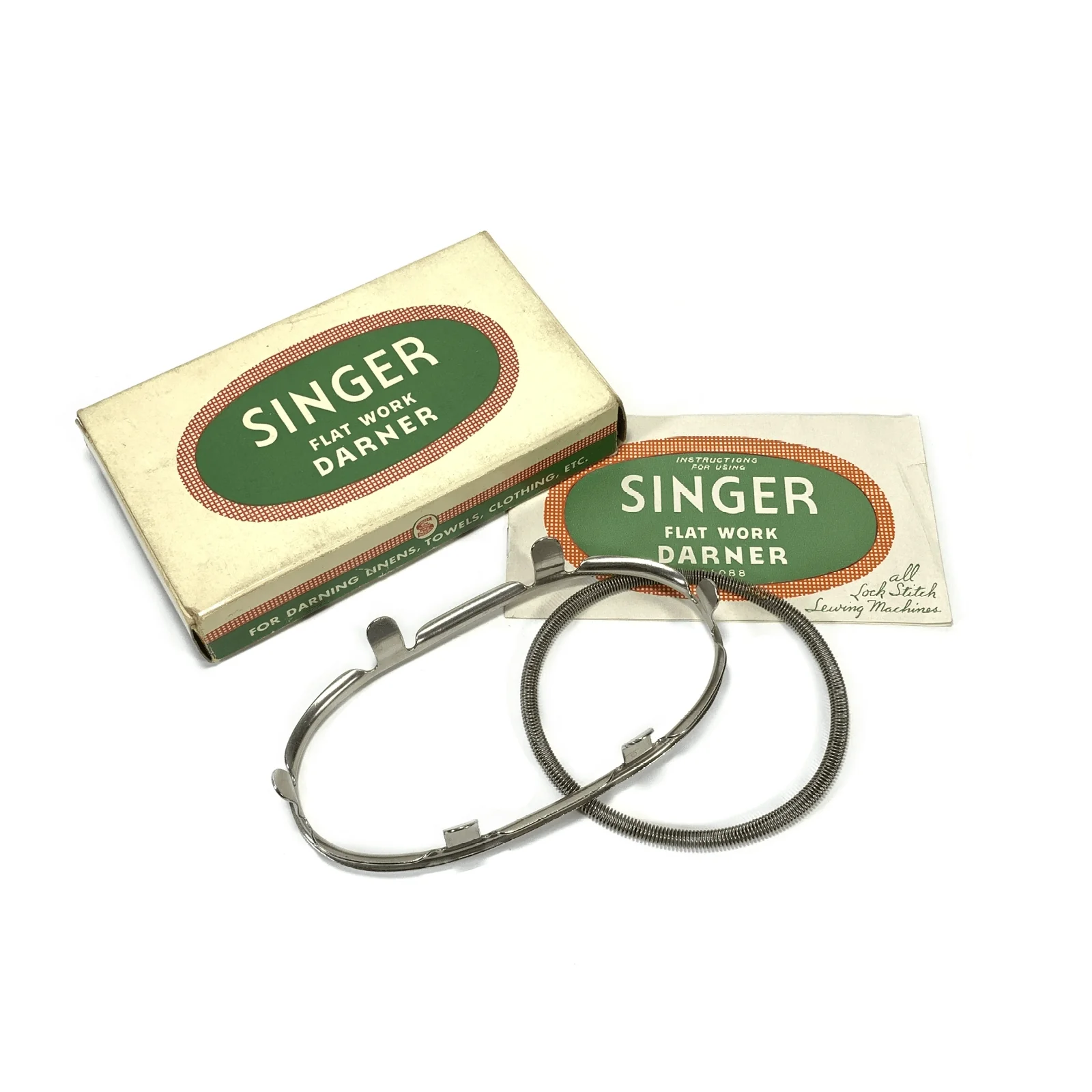 Singer Sewing Machine Flat Work Darner Embroidery Hoop Simanco 36088 Scarce