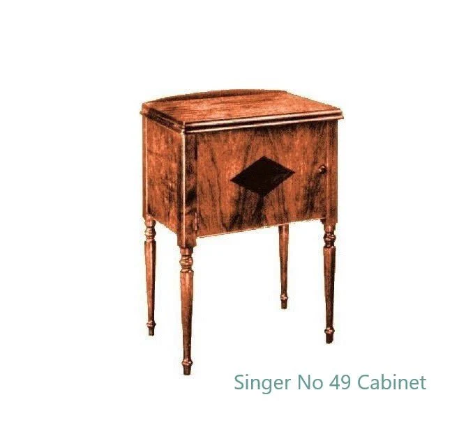 Singer Sewing Machine No 49 Cabinet Door Mounted Walnut Accessory Tray - Image 4