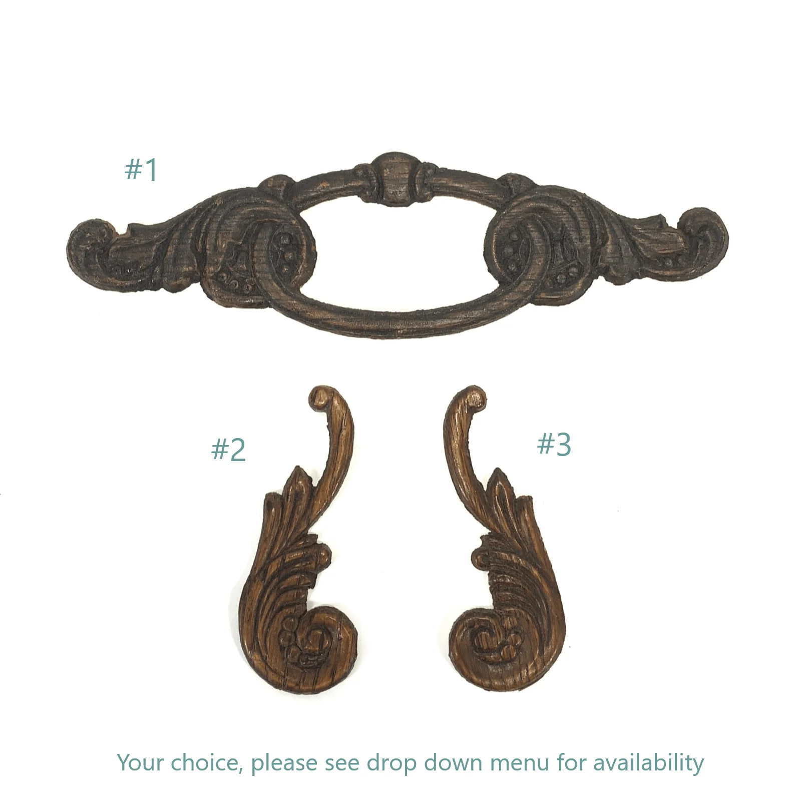 Singer Sewing Machine Treadle Cabinet Embossed Oak Applique Your Choice