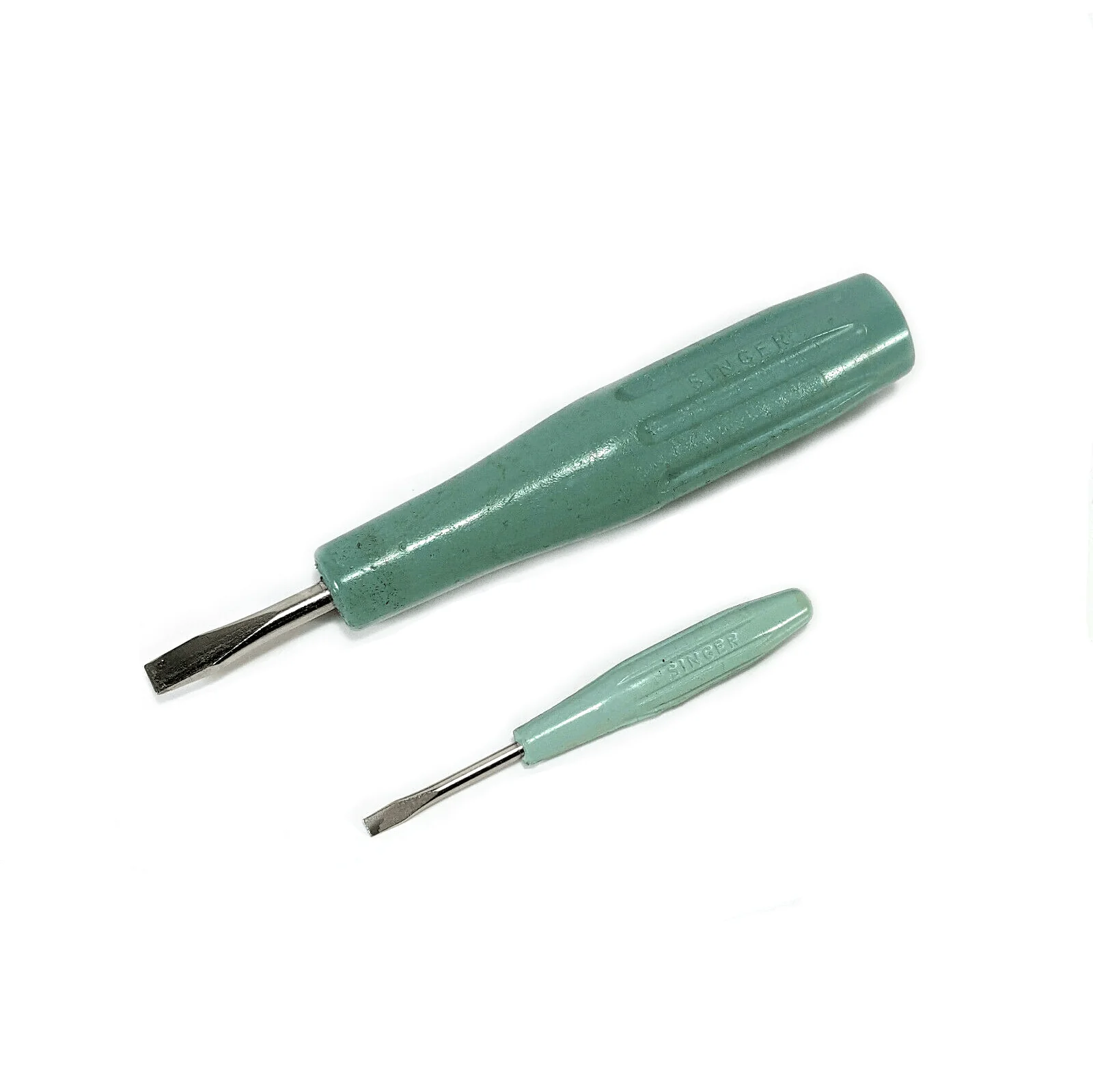 Vintage 60s Singer Sewing Machine Blue Handle Screwdriver Set Simanco 161294 161295