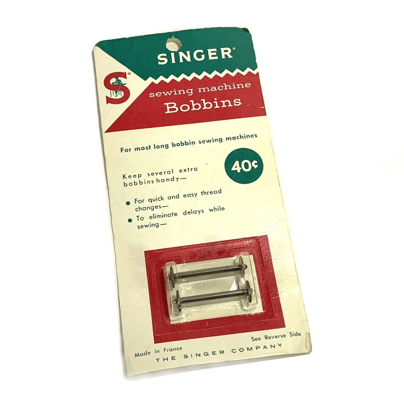 Vintage Singer 127 128 Sewing Machine Long Bobbins In Original Package NOS