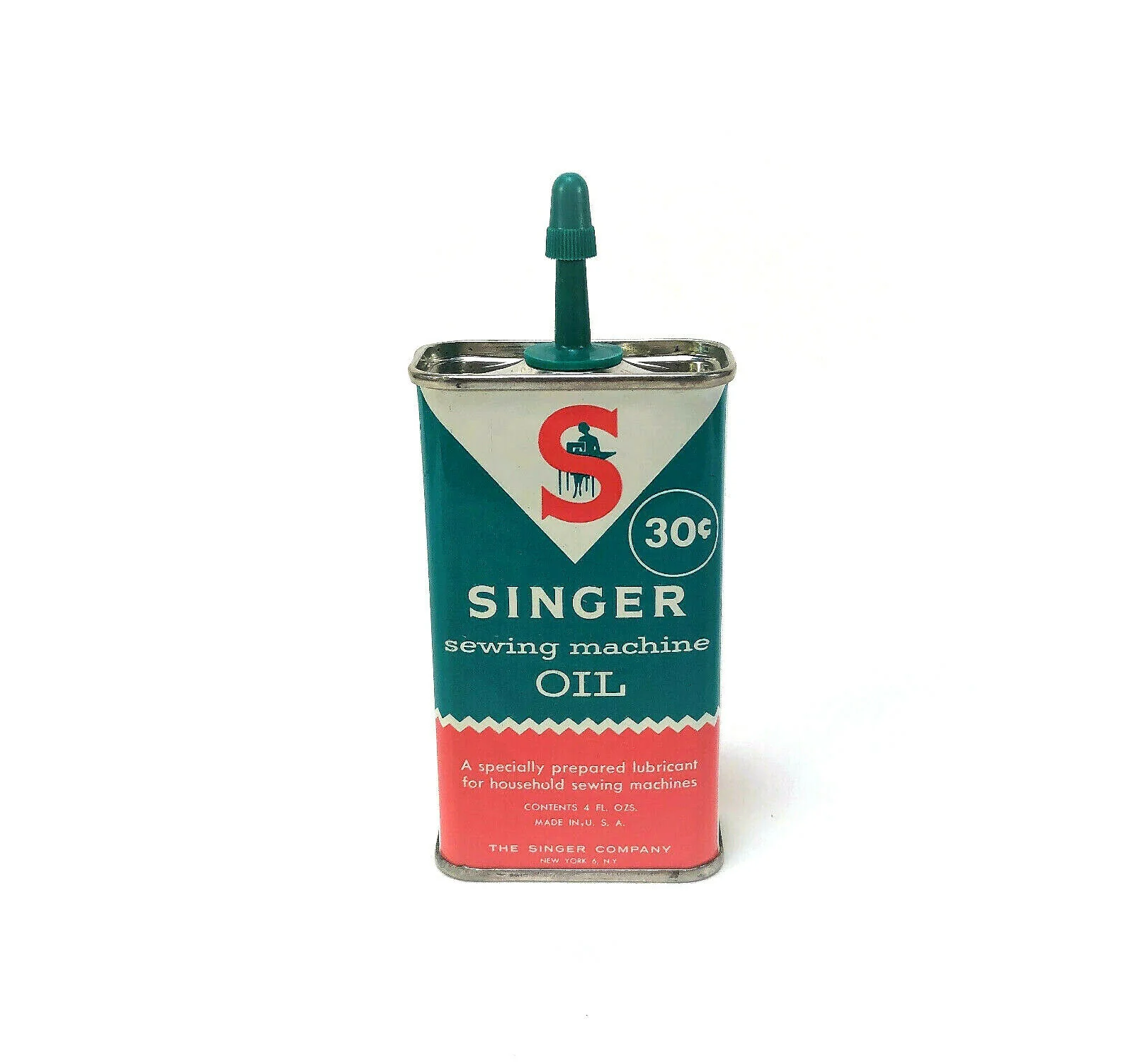 Vintage Singer Sewing Machine 4 oz Oil Can Handy Oiler Sealed Unused